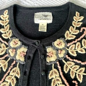 Tabitha for Anthropologie embroidered cardigan